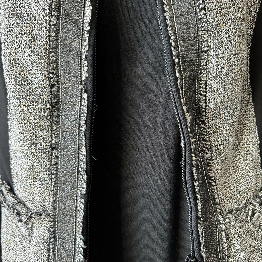 White House Black Market Tweed Fringe Moto Jacket - Picture 4 of 9